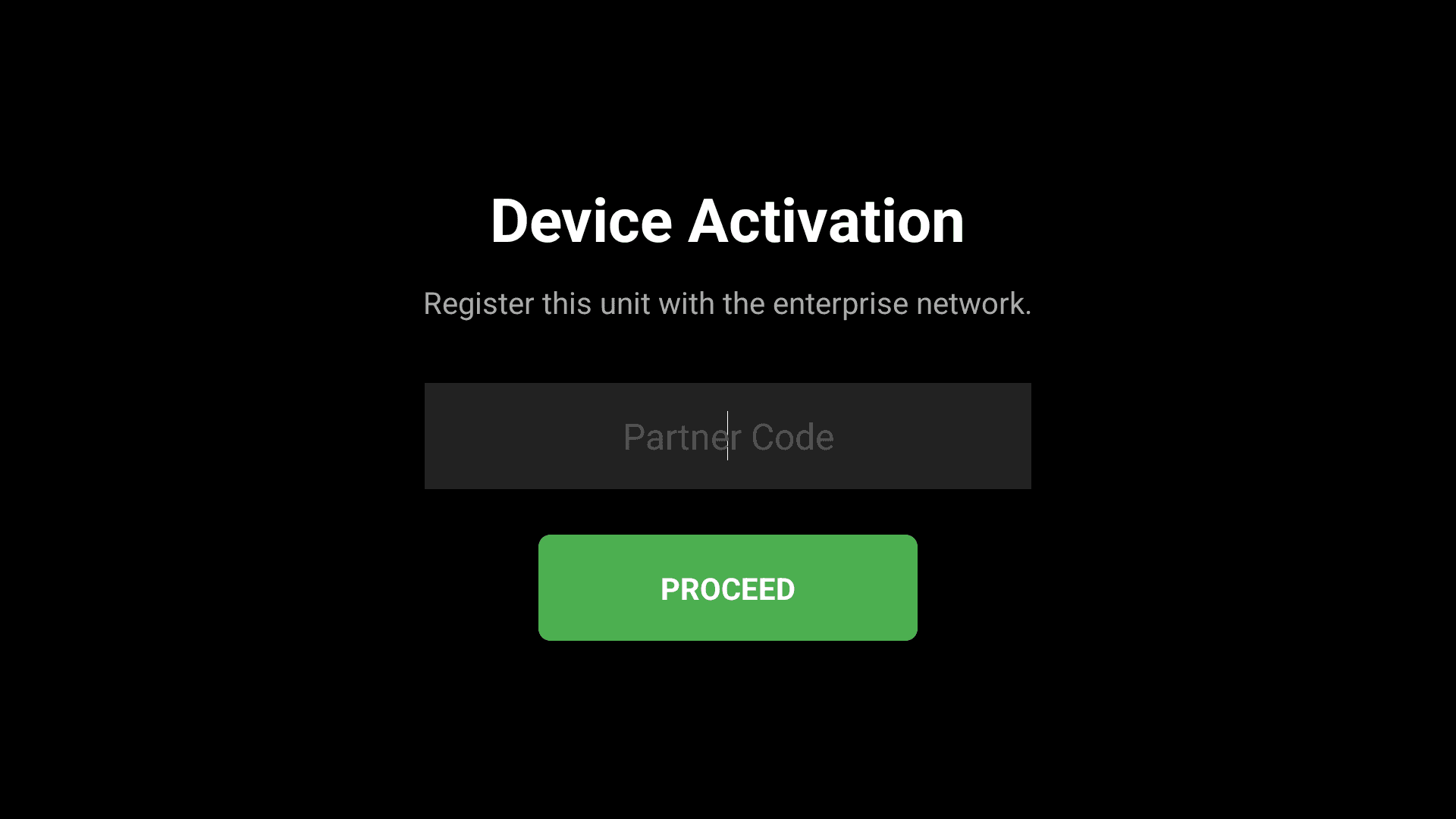 TV Activation Screen